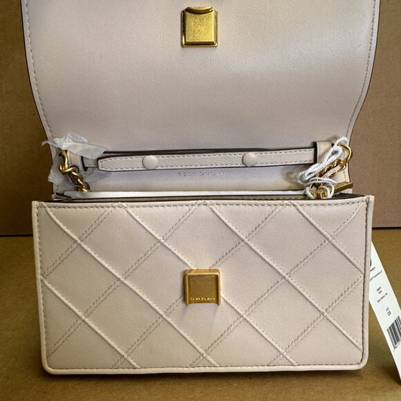 Tory Burch Fleming Leather Crossbody – New Cream - Picture 9 of 10